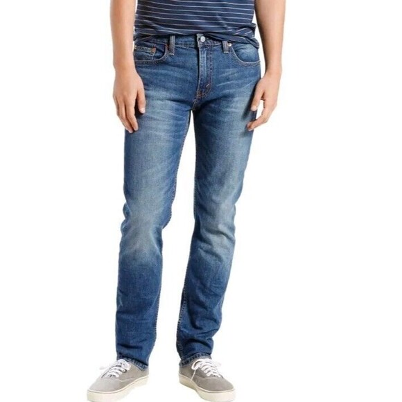 LEVIS 511 Medium Wash FADED BLUE 30X32 STRETCH SLIM FIT JEANS MEN'S Pant - Picture 1 of 11